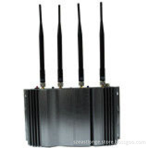 3g Cdma Cell Phone Signal Jammer Blocker With Remote Control And 4 Antenna